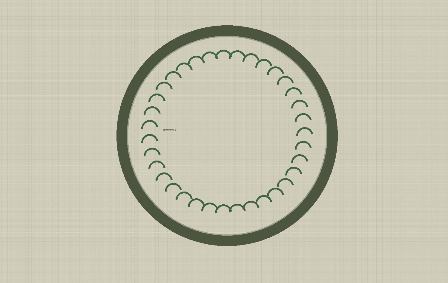 Hand-stitched hoop on textured linen